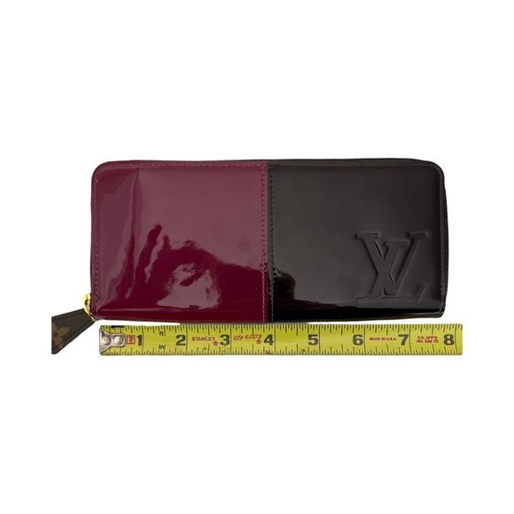 Louis Vuitton Vernis Clemence Wallet Magenta Brown Patent Leather With Dustbag - Picture 13 of 15